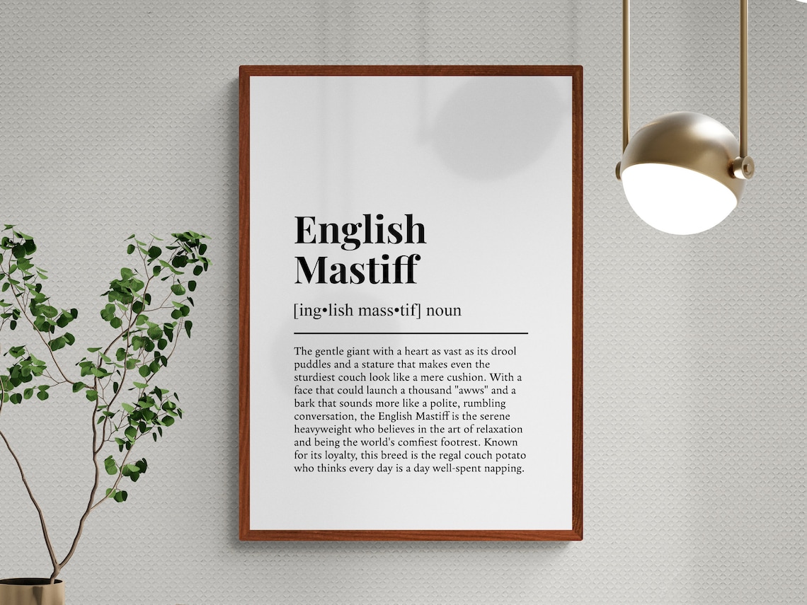 English Mastiff - Funny Definition Art - Image 3