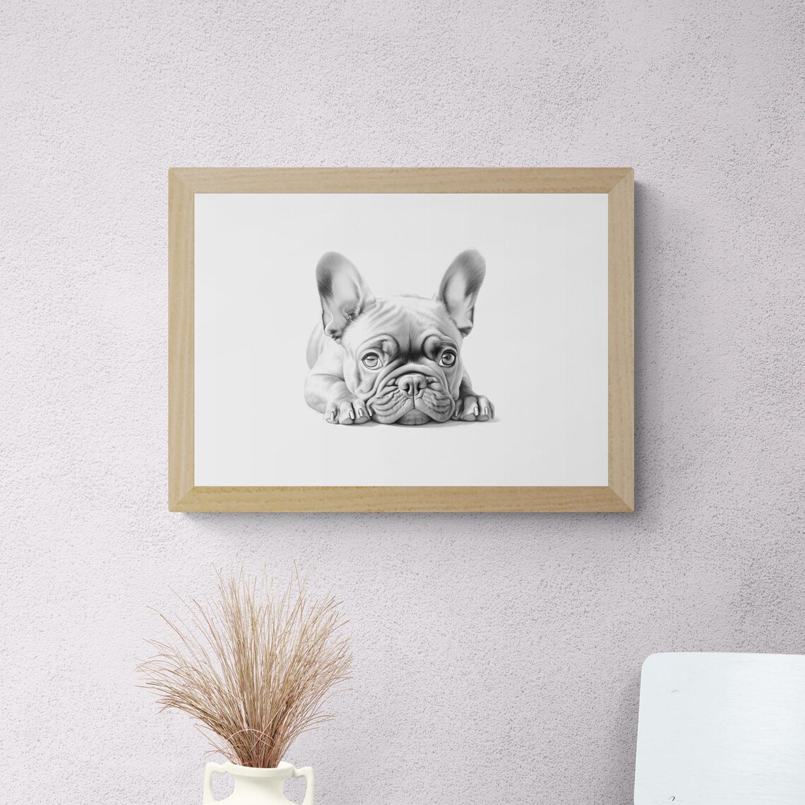 French Bulldog Vintage Dog Sketch, Farmhouse Art Print - Image 2