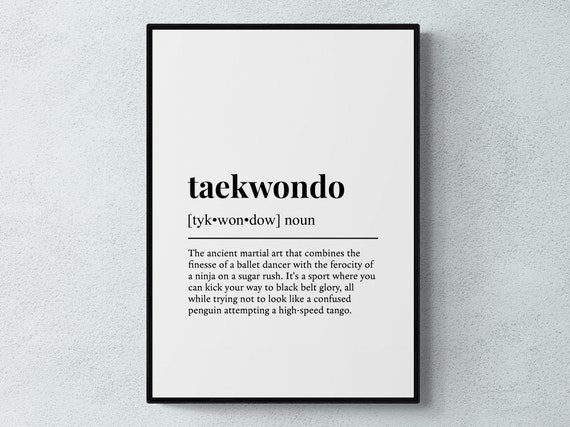 Taekwondo Funny Definition Poster for Sport Lovers