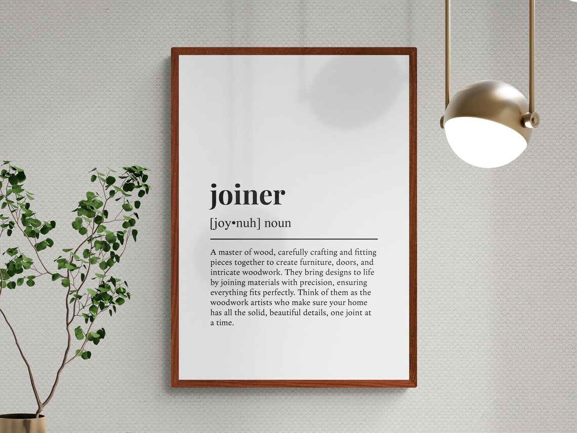 Joiner Funny Definition Typography Humor Art Print - Image 3