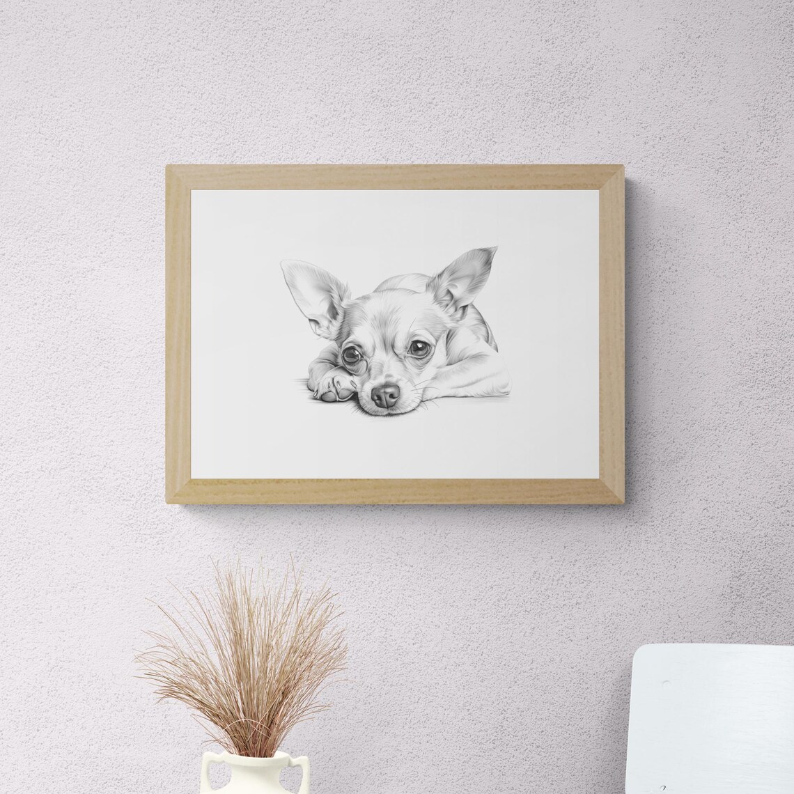 Chihuahua Vintage Sketch, Farmhouse Dog Art Print - Image 2