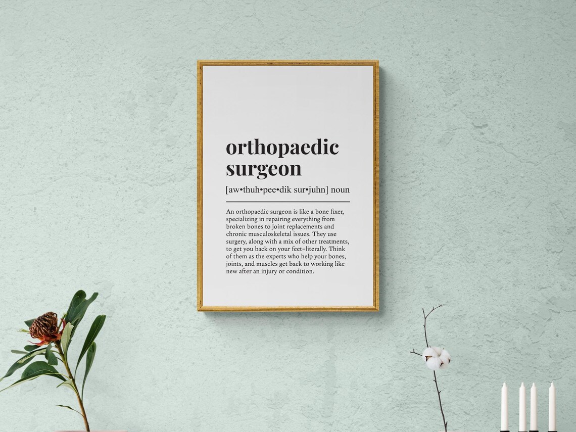 Orthopaedic Surgeon Funny Definition Art Print - Image 2