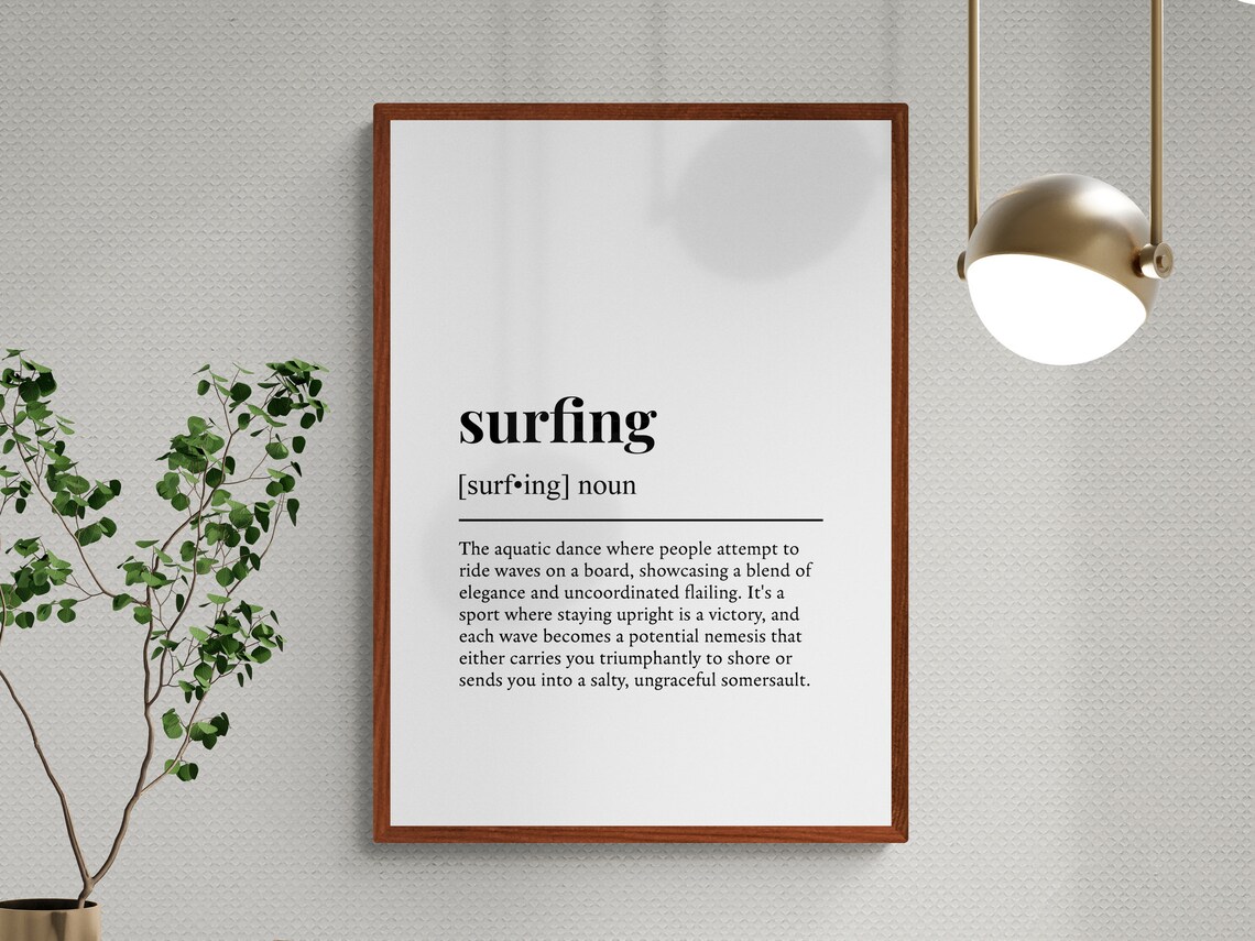 Surfing Funny Definition Poster, Ocean Beach - Image 3