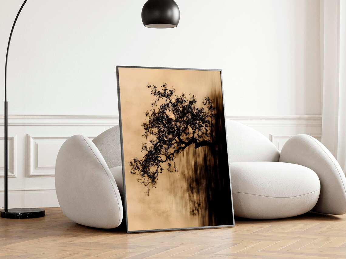 Wabi Sabi Japanese Tree Silhouette Art Print