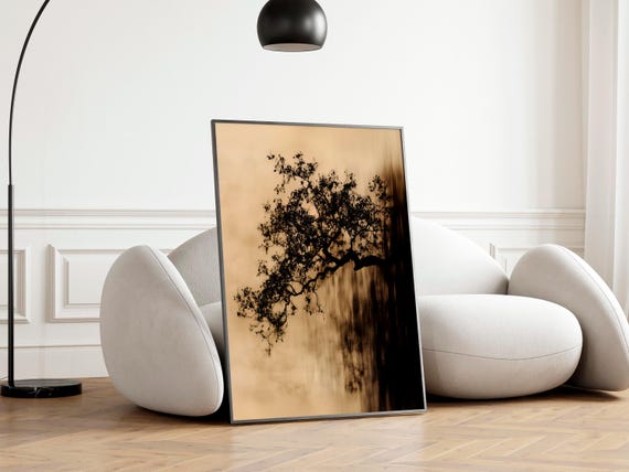 Wabi Sabi Japanese Tree Silhouette Art Print