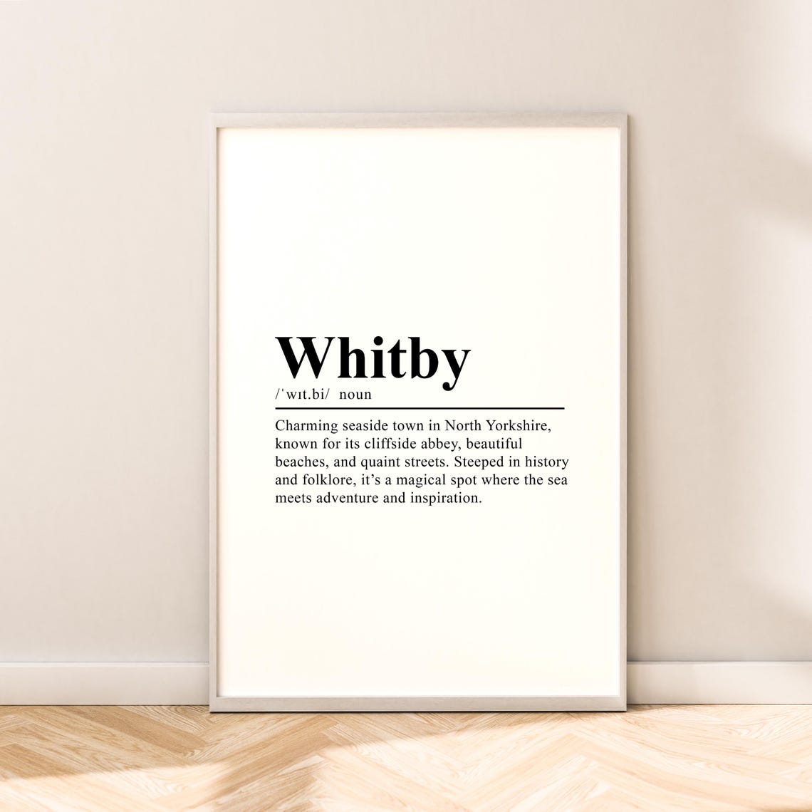 Whitby Travel Poster, Minimalist Yorkshire Print
