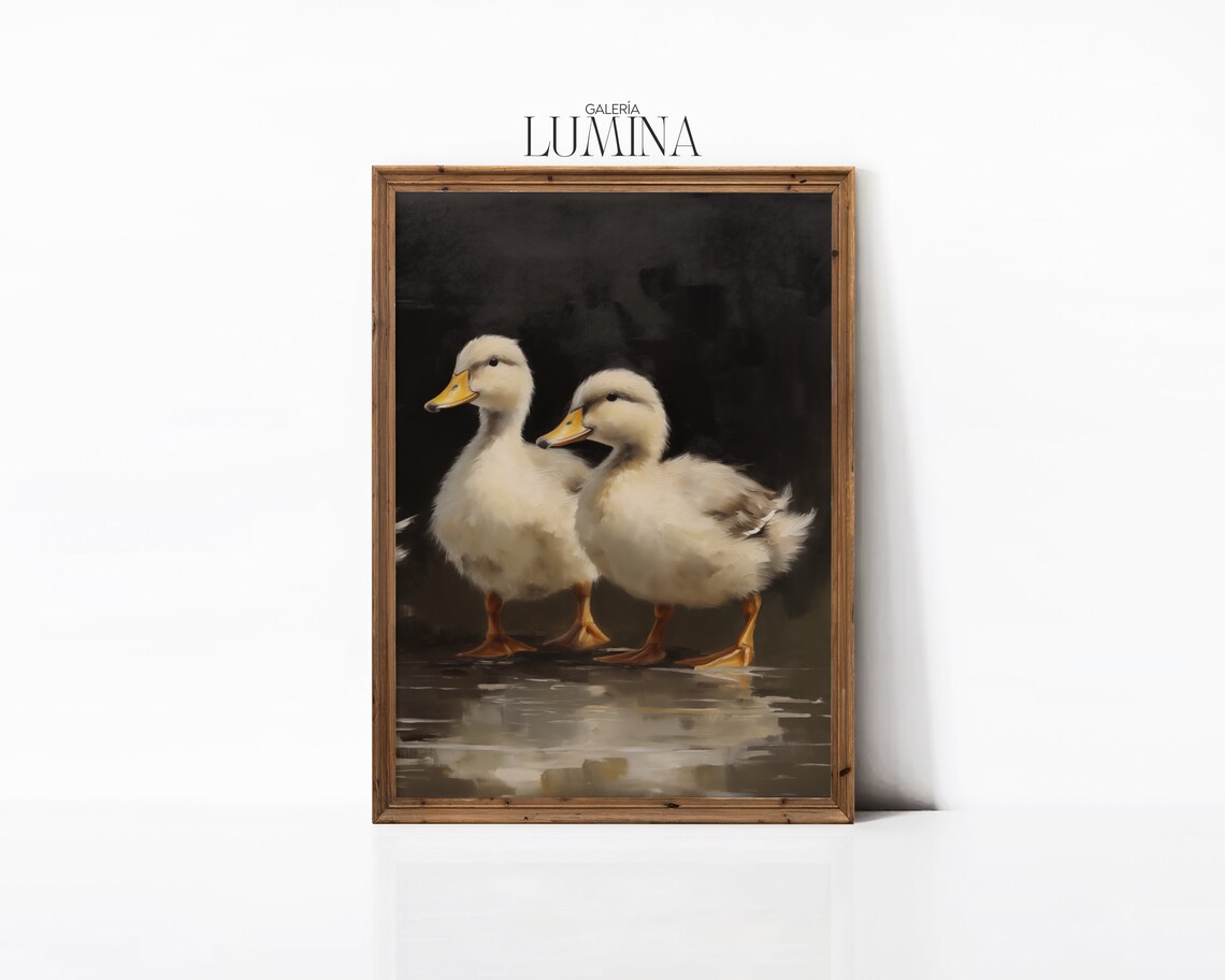 Fluffy Ducklings Vintage Animal Wall Art Print - Image 3