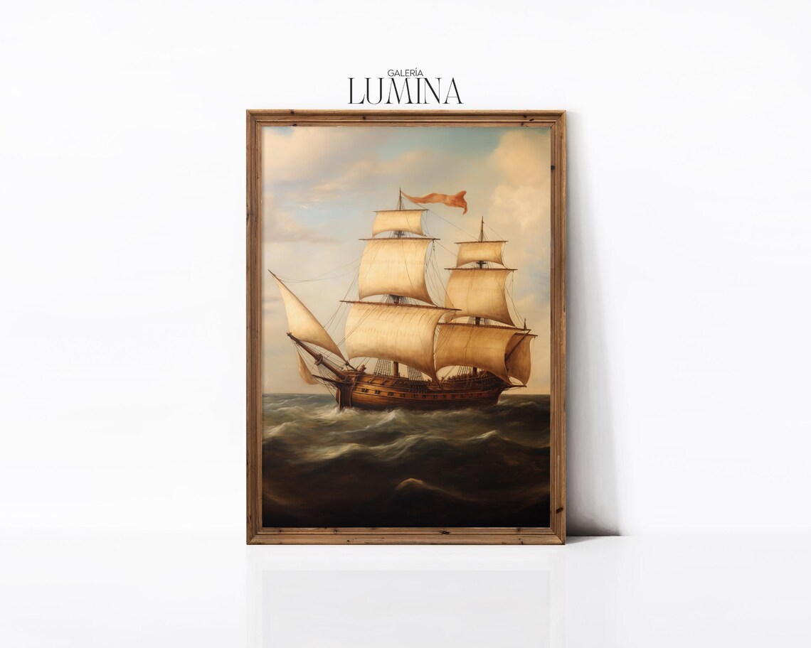 Ancienne Caravelle Vintage Nautical Art Print - Image 2