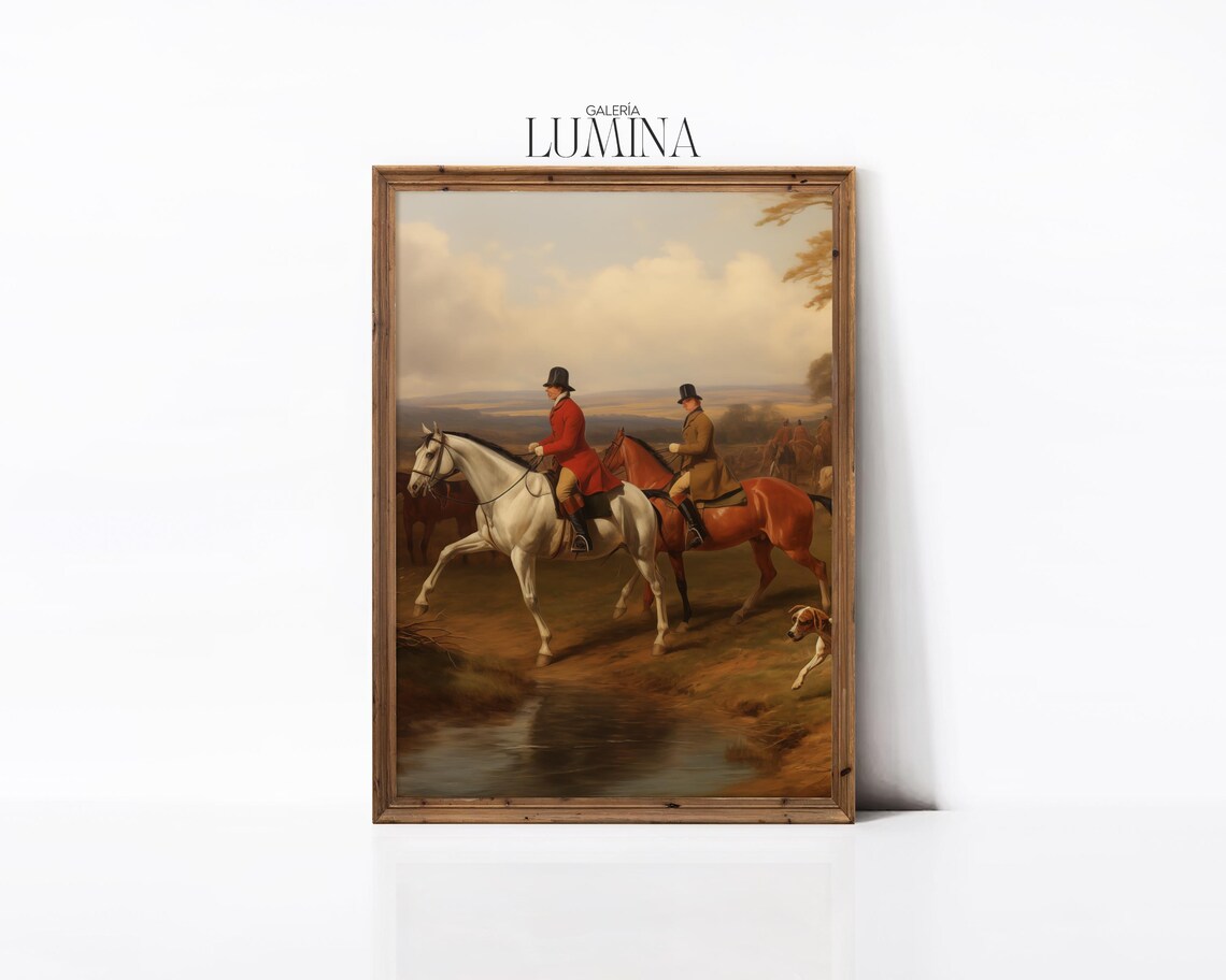 Fox Hunt Equestrian Scene, Victorian Art Print - Image 3