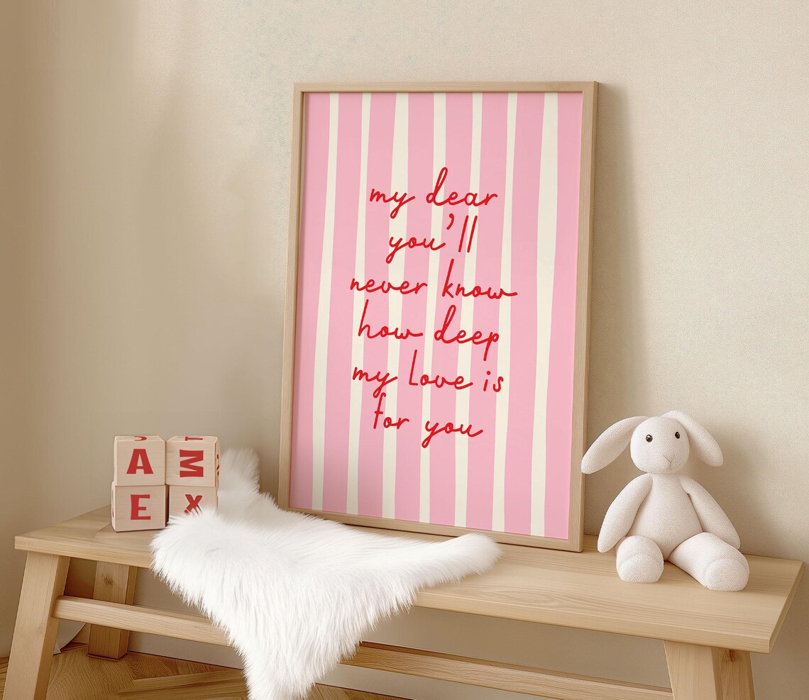 Heartfelt Love Quote Art Print For Nursery Decor