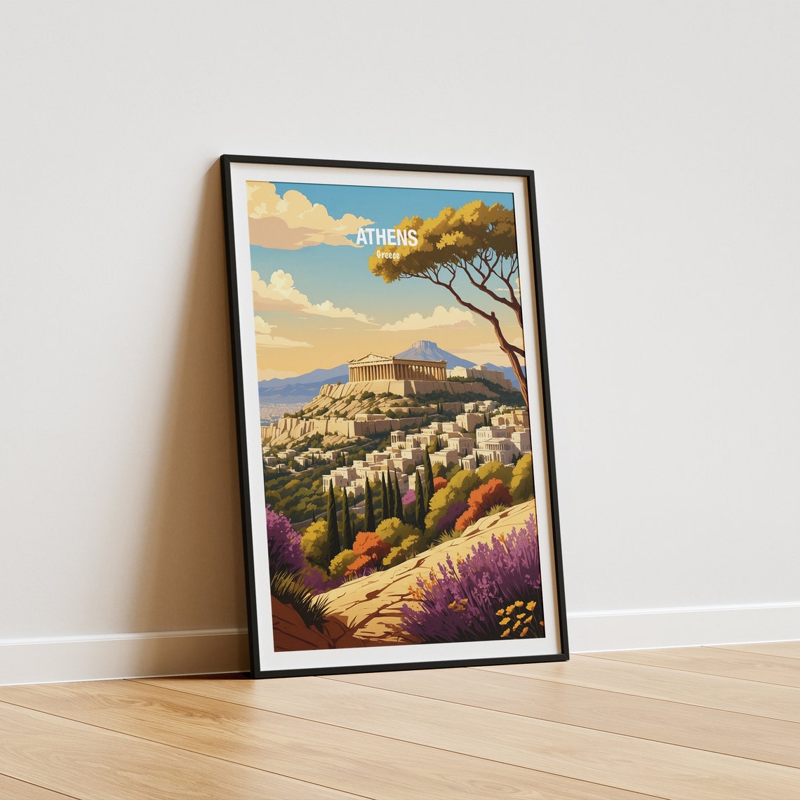 Athens Greece Acropolis Parthenon Glowing At Golden Hour Poster - Image 5