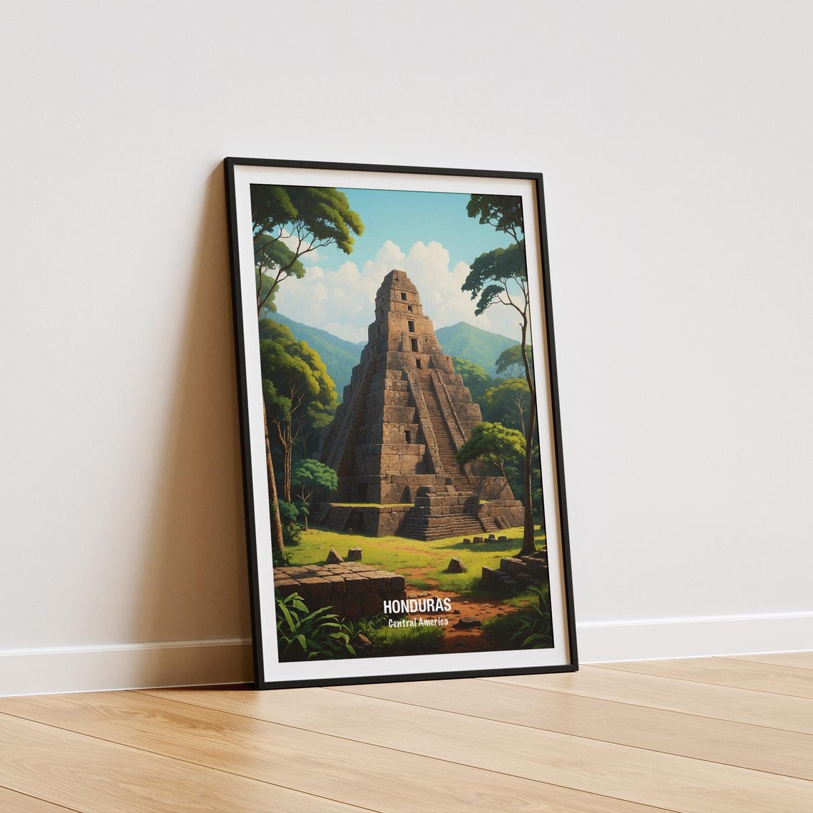 Honduras Central America Ancient Mayan Stone Temple Ruins Poster - Image 5