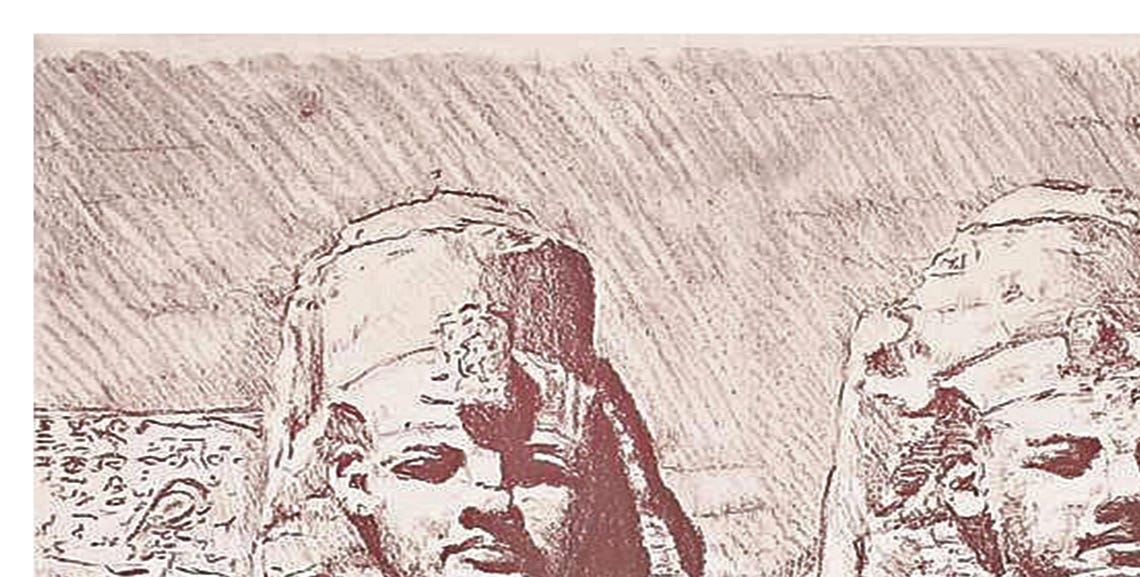 Egypt Fly TWA Ancient Land of the Pharaohs Abu Simbel Poster - Image 2