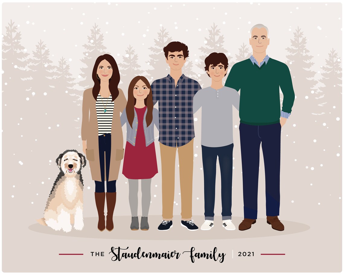 Custom Family Portrait, Family Gift - Image 4