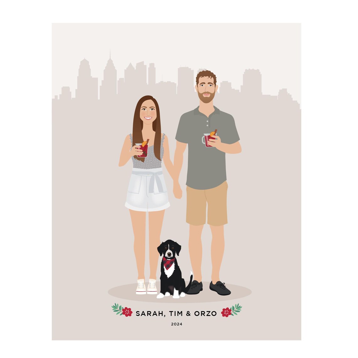 Family Portrait Illustration