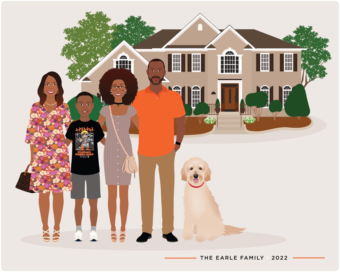 Family Illustration - Add Person Art Print - Image 3
