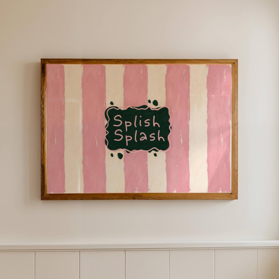 Splish Splash Quote Poster, Funny Bathroom Decor