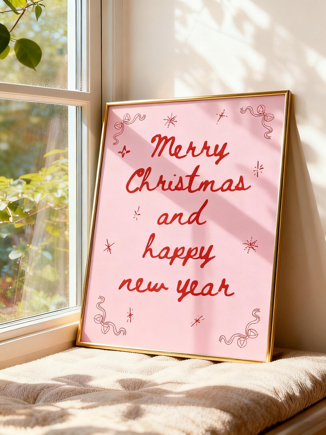 Merry Christmas Poster, Modern Holiday Quote