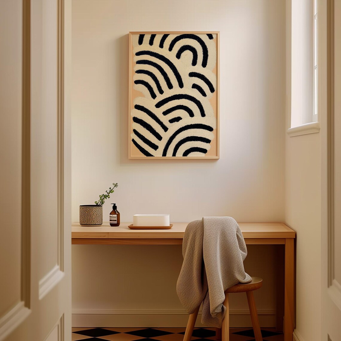 Abstract Line Art, Minimalist Boho Decor