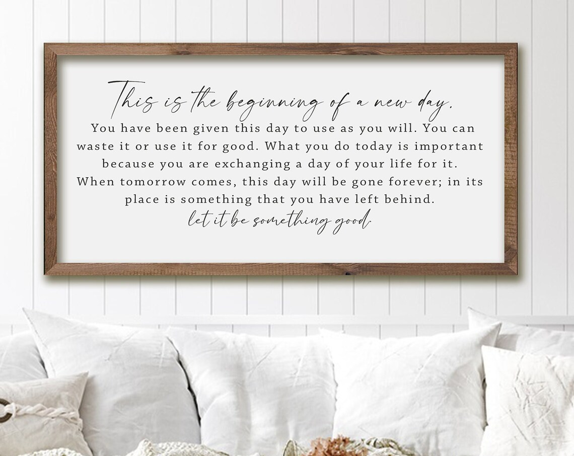 This Is the Beginning of a New Day Motivational Print