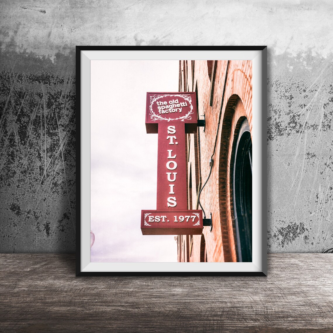 The Old Spaghetti Factory St Louis Est 1977 Vintage Sign Poster