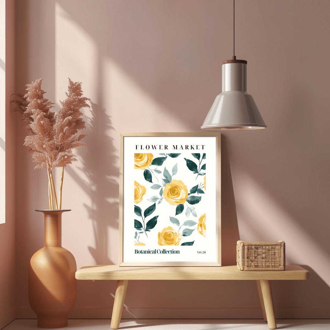 Pale Yellow Rose Flower Market Watercolor Botanical No 28 Poster - Image 2