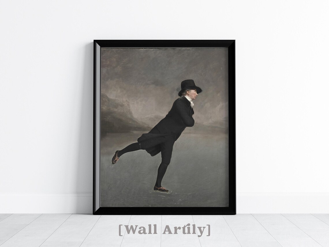 Gentleman in Black Top Hat Classic Portrait Oil Painting Print - Image 6