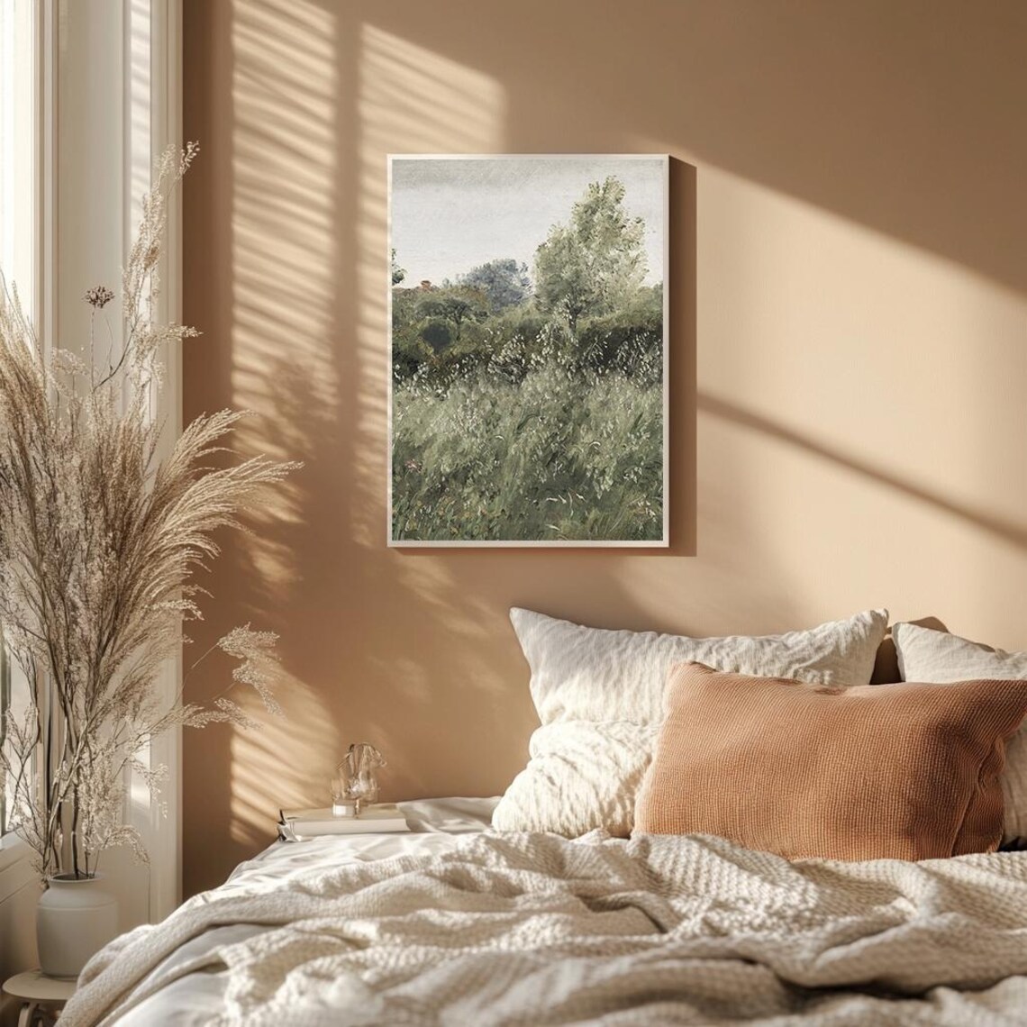 Lush Greenery Oil Painting, Rustic Botanical Decor - Image 2