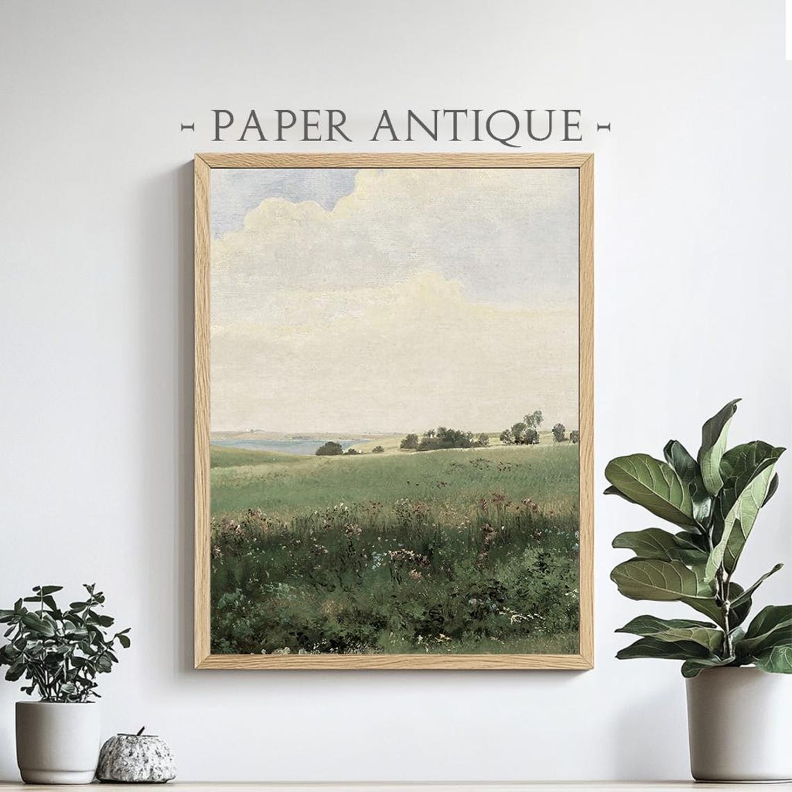 Rolling Green Hills Under Cloudy Sky Country Landscape Poster