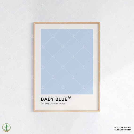 Baby Blue Pantone Color Swatch Minimalist Soft Nursery Poster
