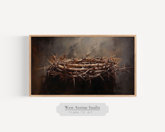 Crown of Thorns Easter Religious Oil Painting Christian Wall Art Poster