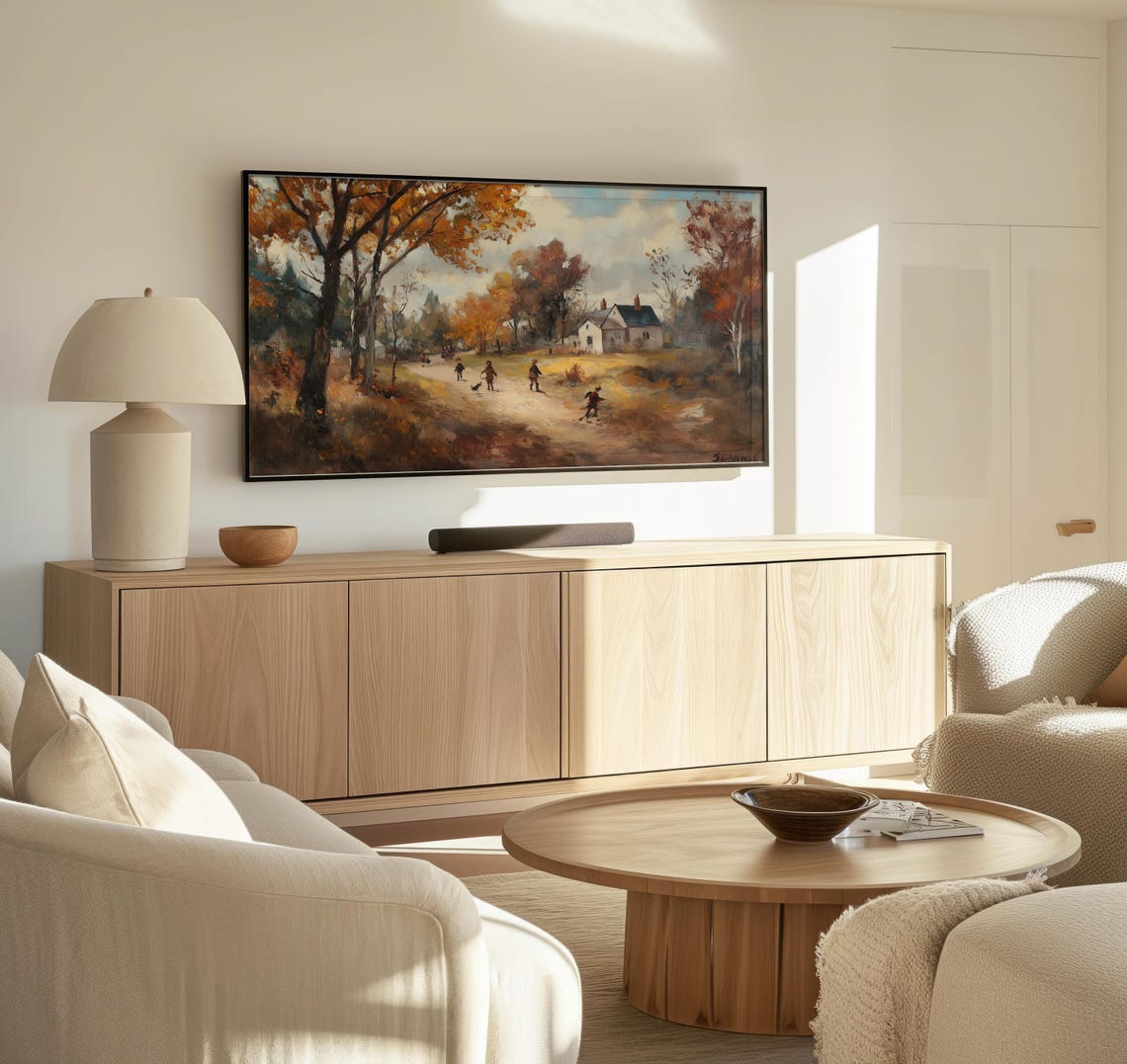 Frame Tv Countryside Art Art For Frame Tvs Nature Tv Art Nostalgic Rustic Vintage Tv Art Fall Art Paletta Prints - Image 3