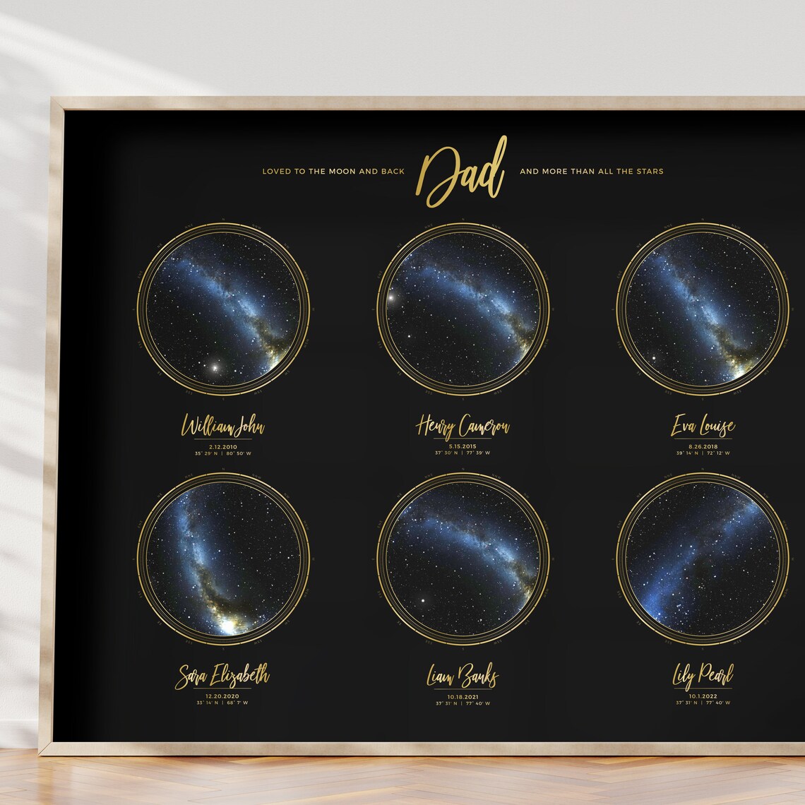 Personalized Star Map Art Print, Gift For Dad - Image 4