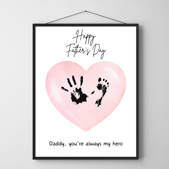 Fathers Day Handprint Craft Diy Fathers Day Handprint Art Craft Meaningful Dad Gift From Kids 1st Fathers Day Gift Keepsake