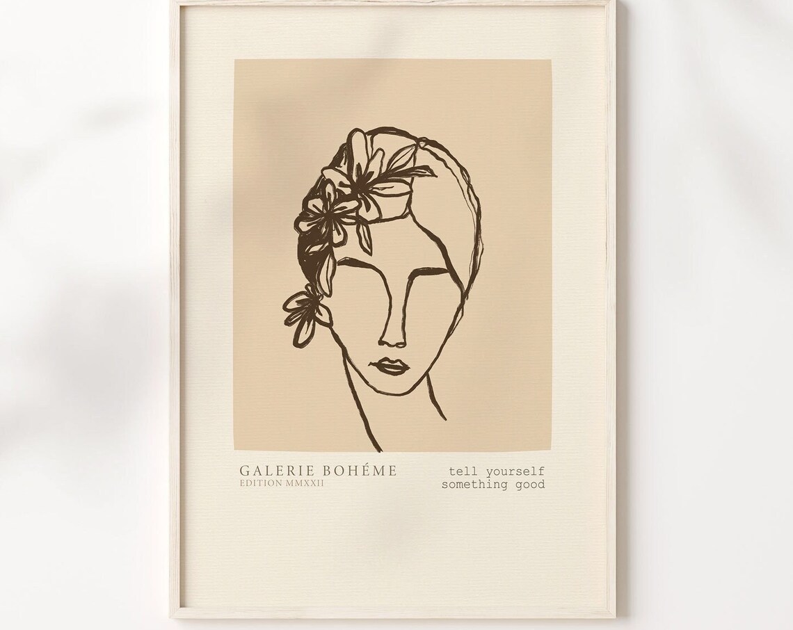 Tell Yourself Something Good, Neutral Farmhouse Art Print