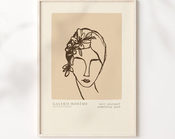 Tell Yourself Something Good, Neutral Farmhouse Art Print
