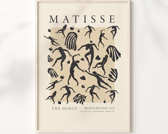 Matisse The Dance Exhibition Poster With Black Dancer Silhouettes
