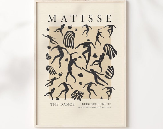 The Dance Matisse Exhibition Poster La Gerbe Abstract Wall Art Neutral Floral Minimalist