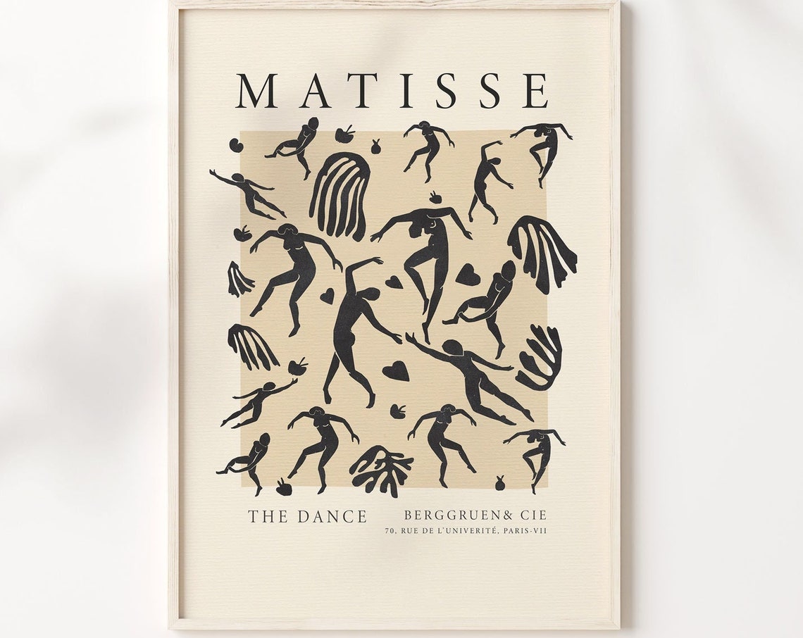 Matisse The Dance Exhibition Poster With Black Dancer Silhouettes