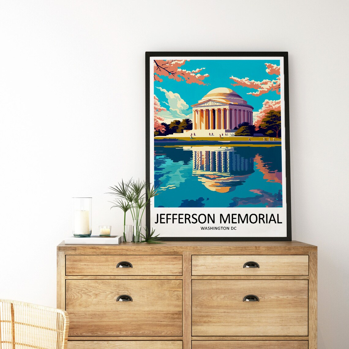Jefferson Memorial Travel Poster, Washington DC Gift - Image 3