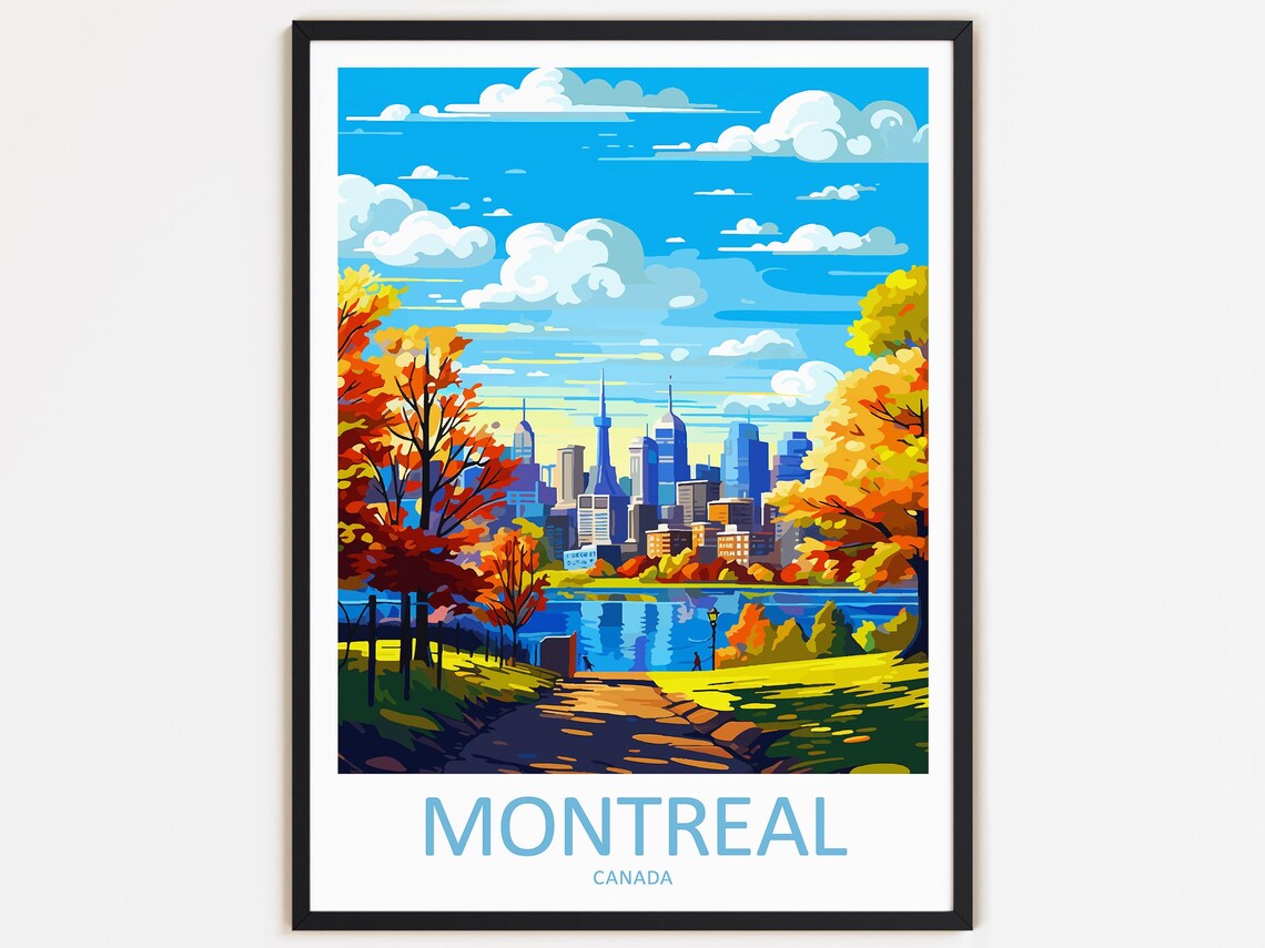 Montreal Travel Print, Canada Wall Decor
