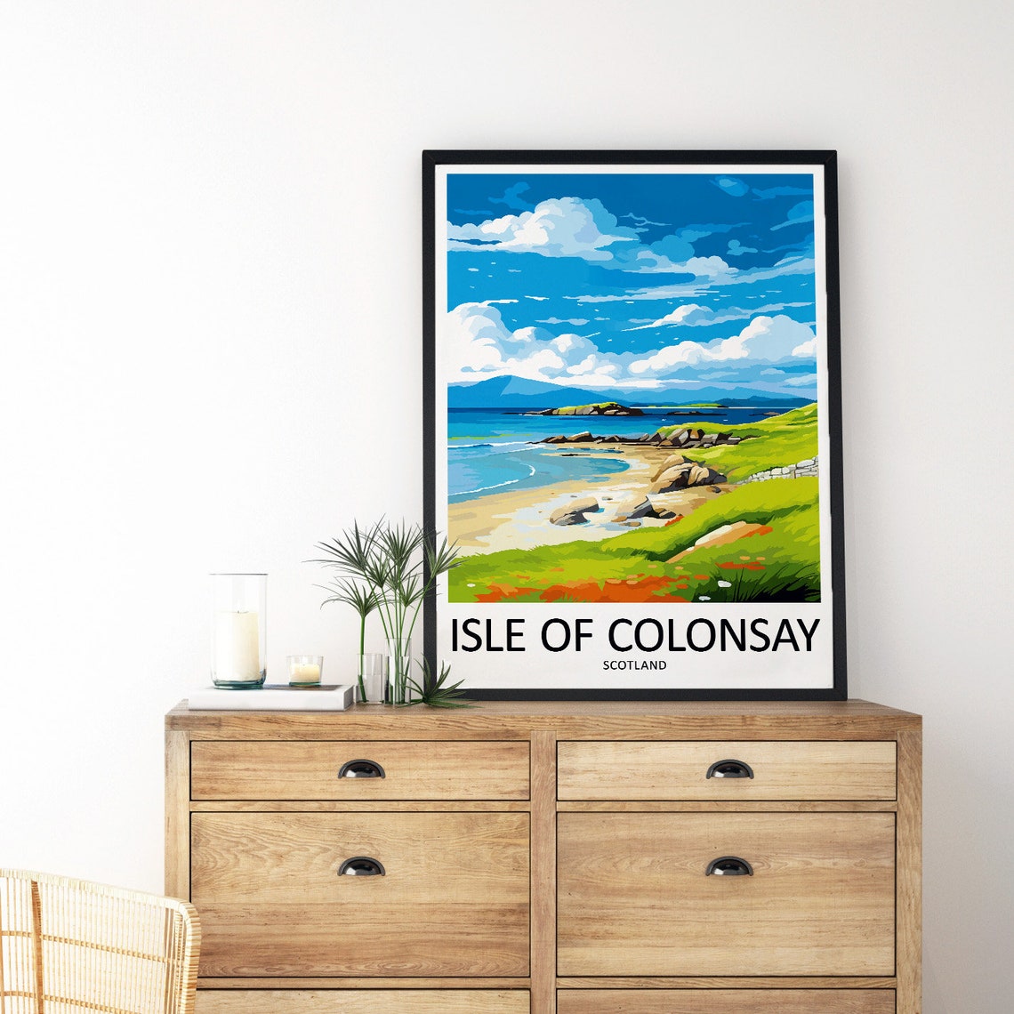 Isle Of Colonsay Travel Print Wall Decor Wall Art Isle Of Colonsay Wall Hanging Home Dcor Scotland Gift Art Travel Lovers Home Decoration - Image 3