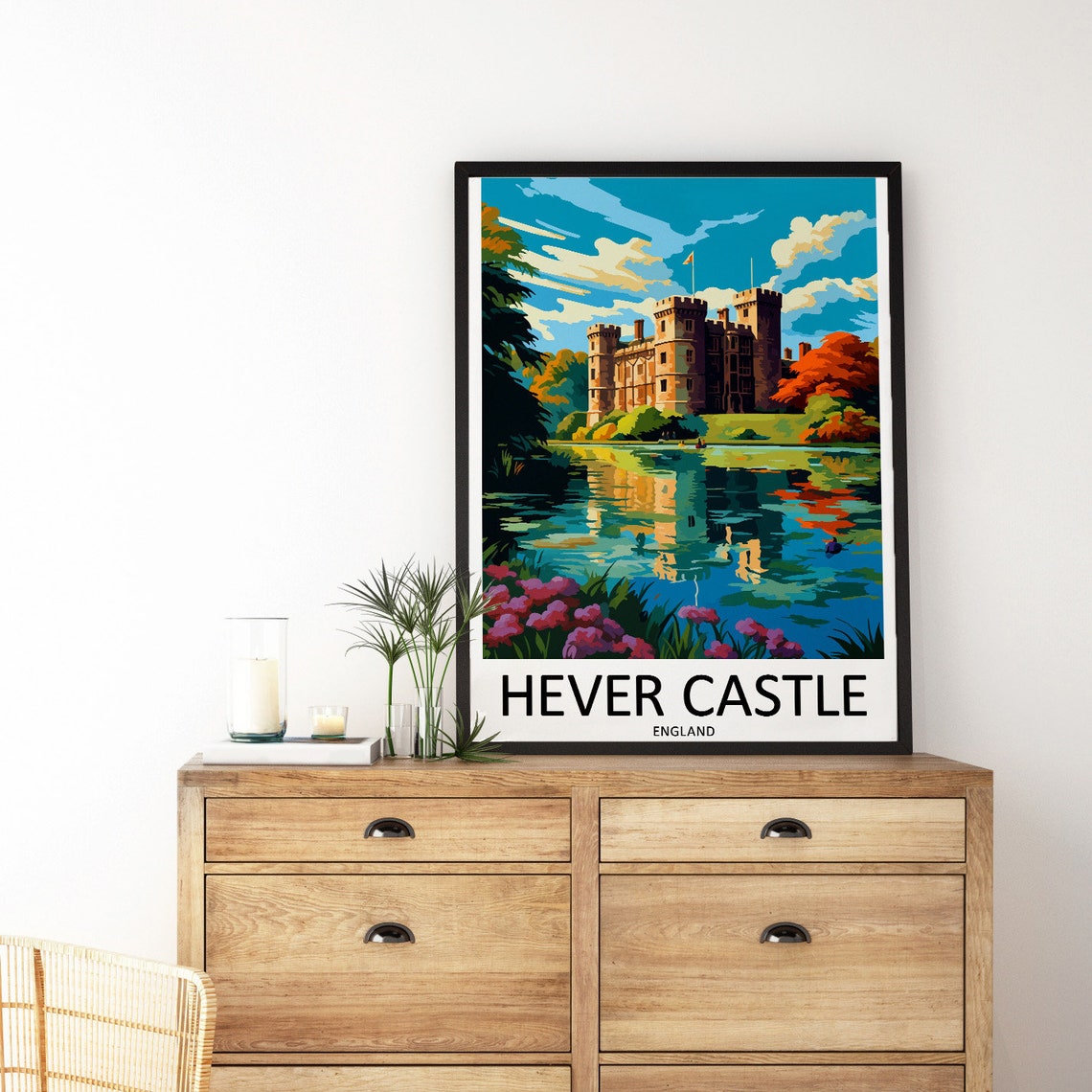 Hever Castle Travel Print Wall Decor Wall Art Hever Castle Wall Hanging Home Dcor Hever Castle Gift Art Lovers England Art Home Decoration - Image 3