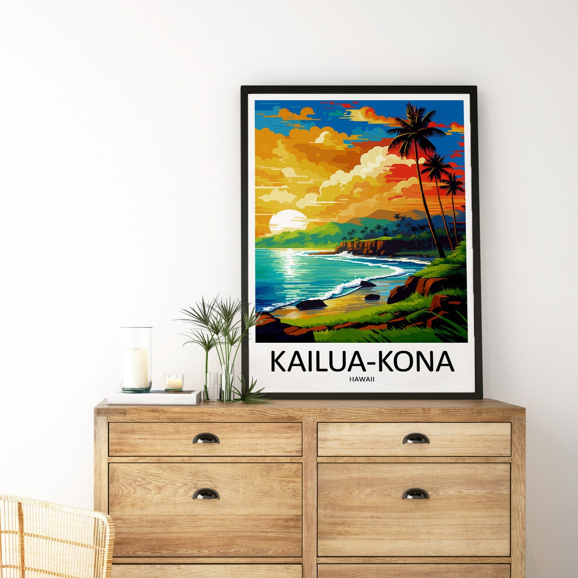 Kailua Kona Travel Poster, Hawaii Art - Image 3