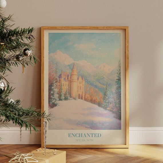 Enchanted Speak Now Poster Taylor Swift Snowy Castle Winter Artwork