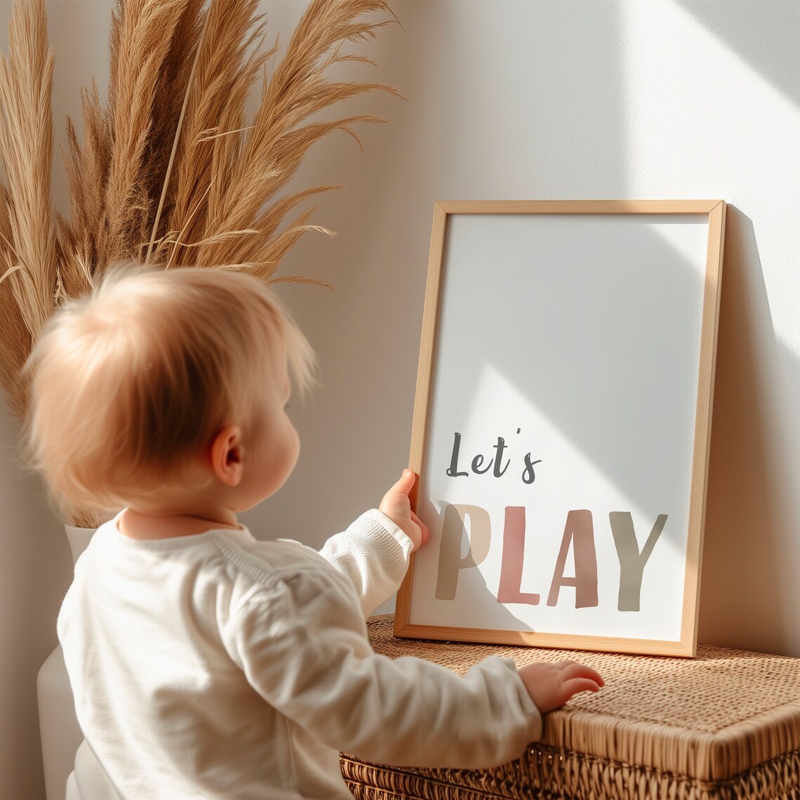 Lets Play Neutral Nursery Wall Art Poster - Image 4