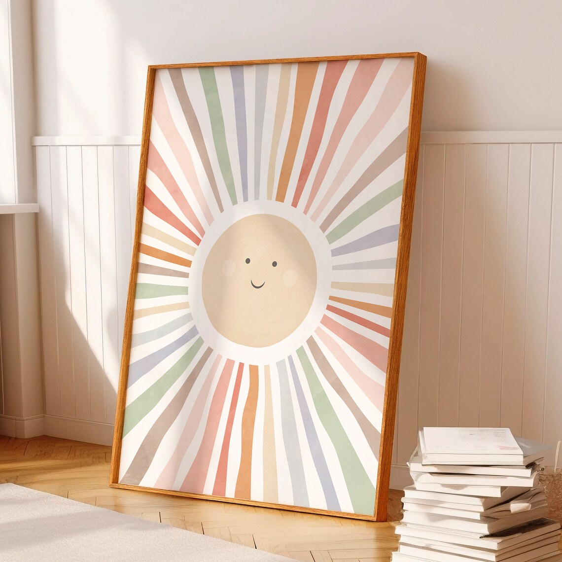 Nursery Sun Boho Sun Art Print, Playroom Decor - Image 4