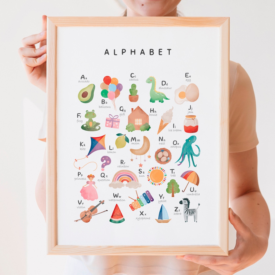 Rainbow Alphabet Poster, Boho Nursery Decor Art Print - Image 4