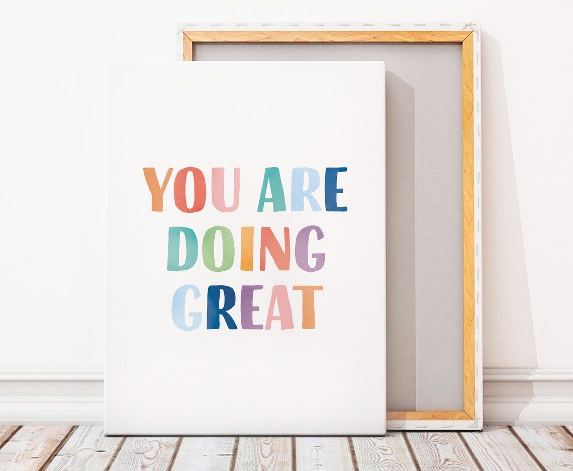 You Are Doing Great Rainbow Motivational Poster - Image 3