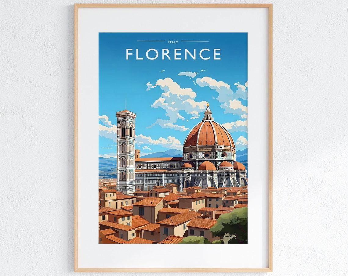 Florence Travel Print Art Florence Travel Art Gift Florence Travel Poster Gift Italy Artwork Italy Travel Print Florence Travel Wall Decor